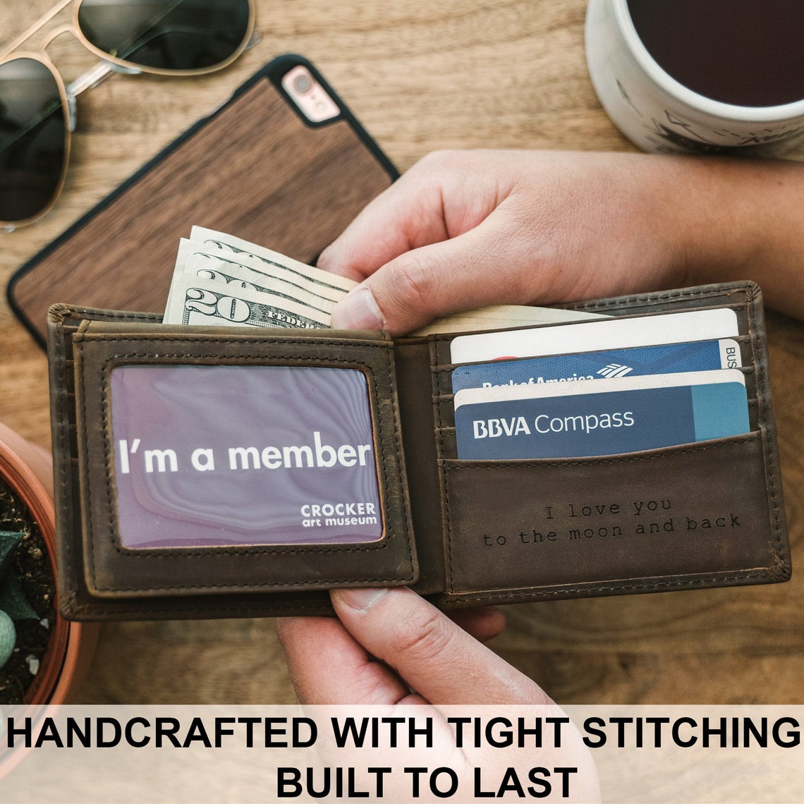Personalized Wallet,Mens Wallet,Engraved Wallet,Groomsmen Wallet,Leather  Wallet,Custom Wallet,Boyfriend Gift for Men,Father Day Gift for Him